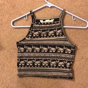 Cropped elephant tank top